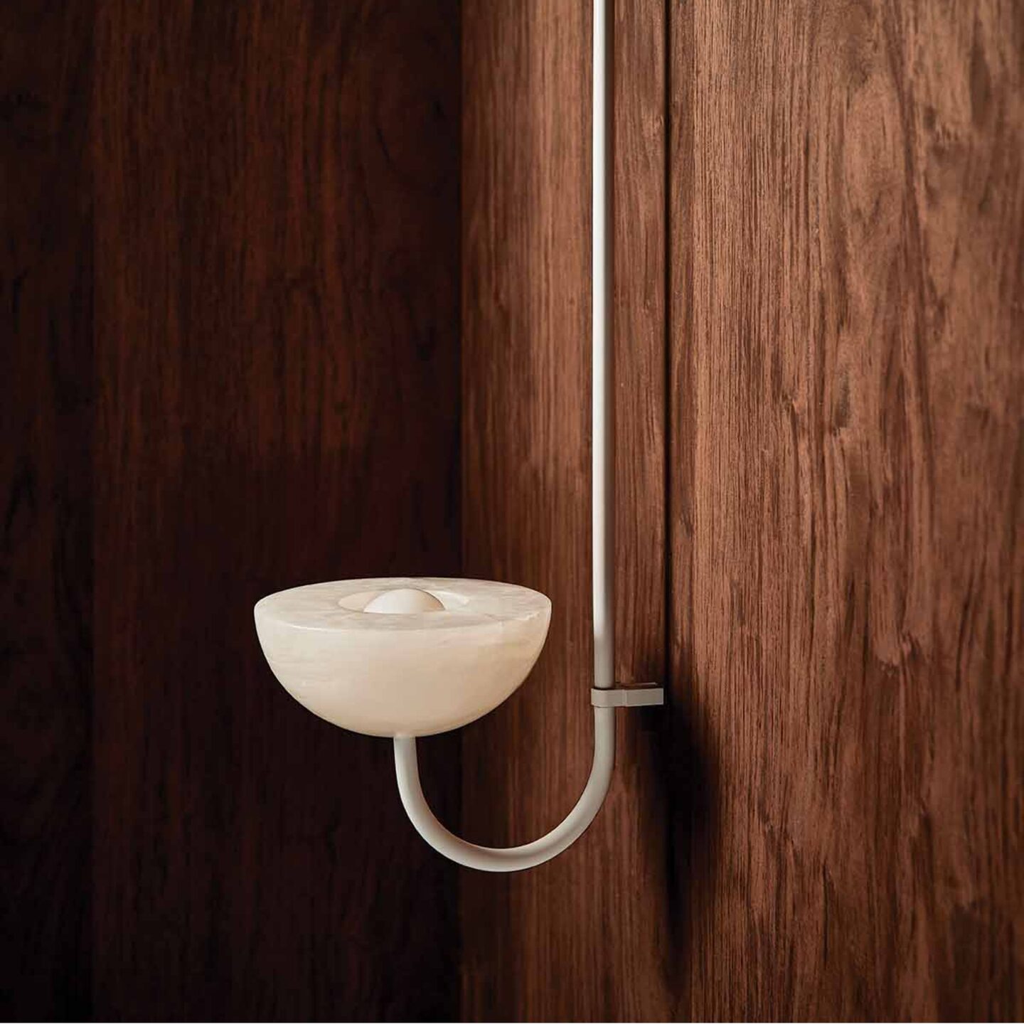 Aurelia Wall Light Large White Onyx & White Satin